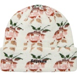 Supreme Rose Jacquard Beanie (FW18) - Natural