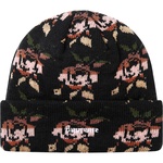 Supreme Rose Jacquard Beanie (FW18) - Black