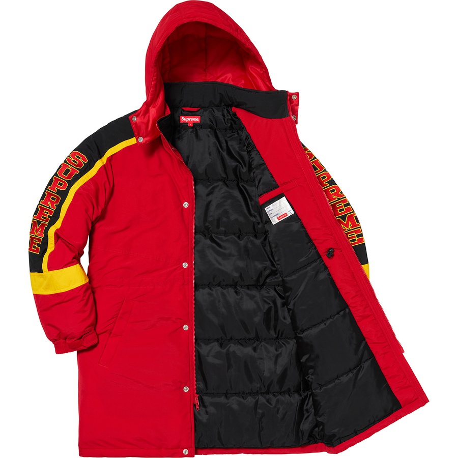 Supreme Sleeve Logo Sideline Parka (FW18) - Red - $238