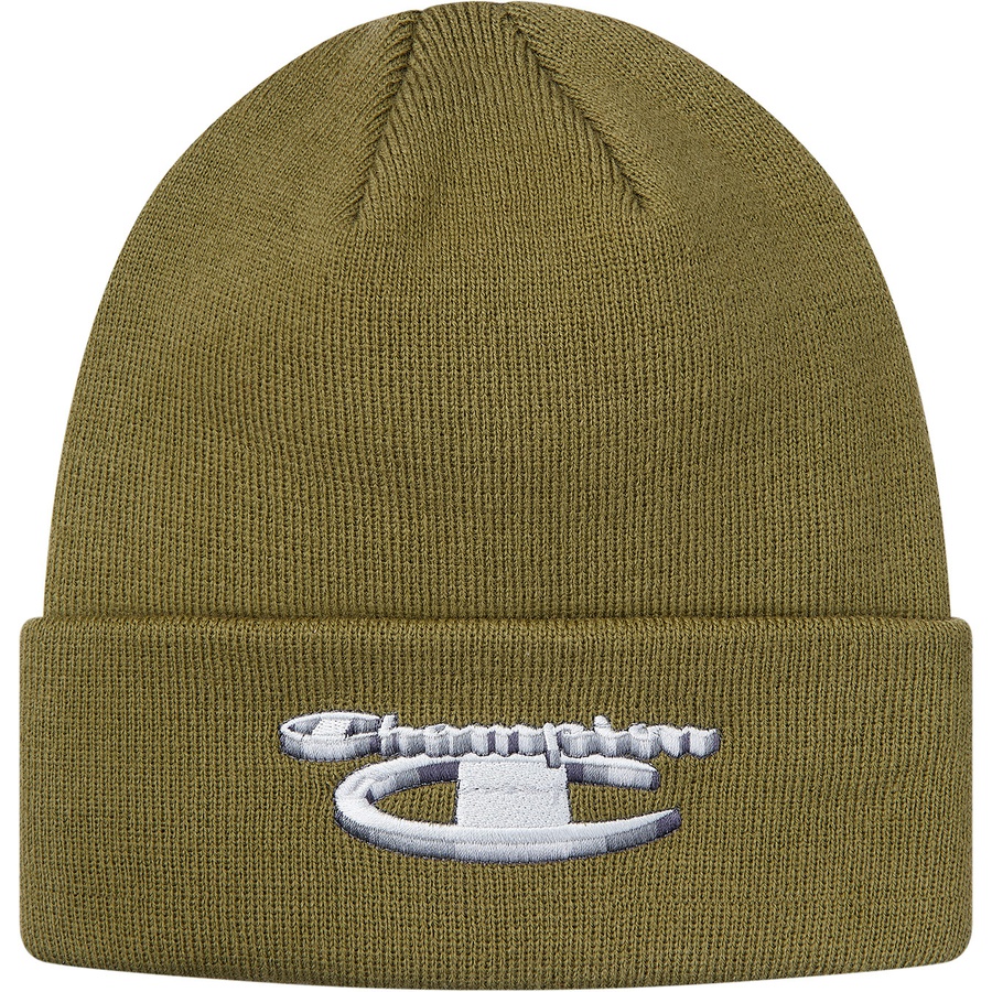 Supreme Supreme Champion 3D Metallic Beanie (FW18) - Olive - $36