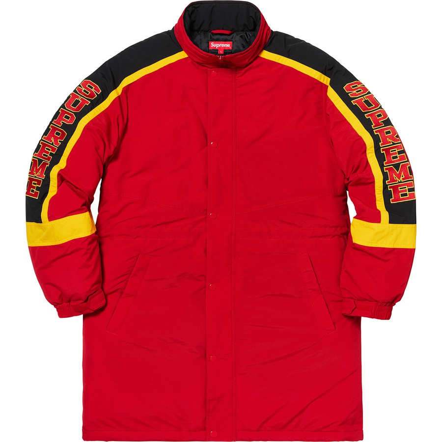 Supreme Sleeve Logo Sideline Parka (FW18) - Red - $238