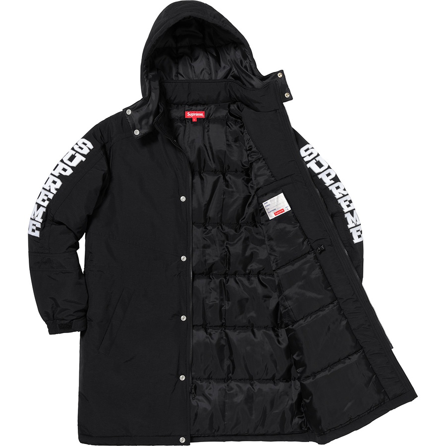 Supreme Sleeve Logo Sideline Parka (FW18) - Black - $238