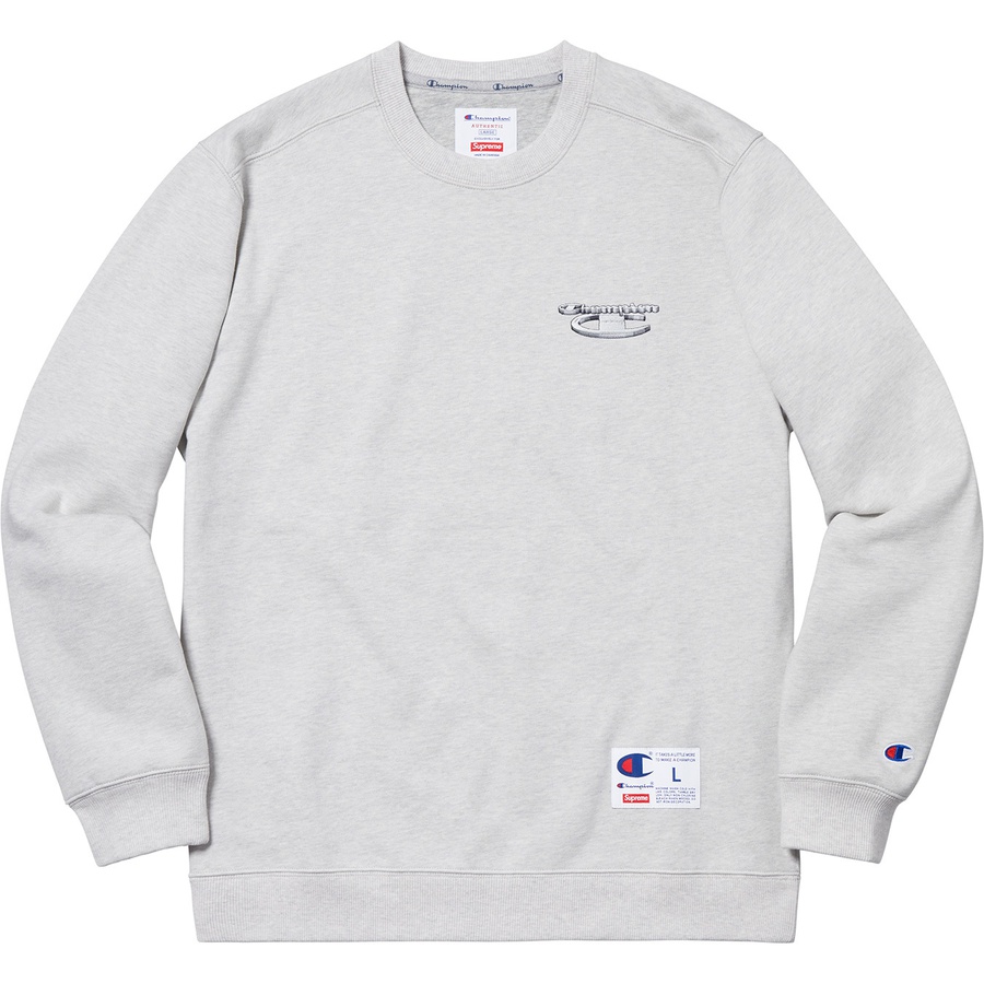 Supreme Supreme Champion 3D Metallic Crewneck (FW18) - Ash Grey - $148