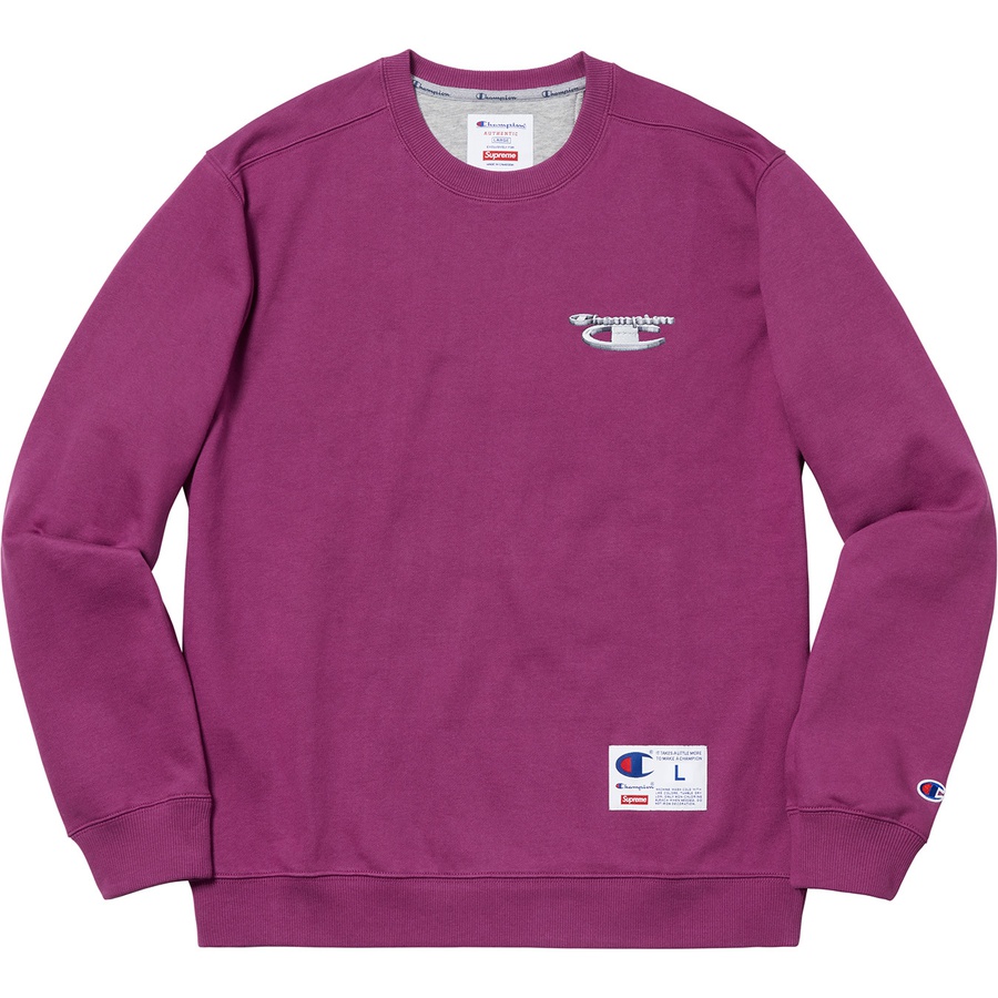 Supreme Supreme Champion 3D Metallic Crewneck (FW18) - Bright Purple - $148