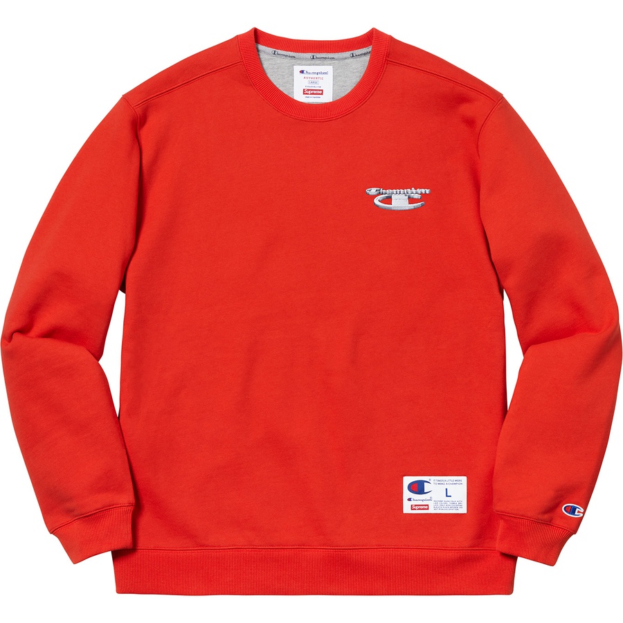 Supreme Supreme Champion 3D Metallic Crewneck (FW18) - Brick Red - $148