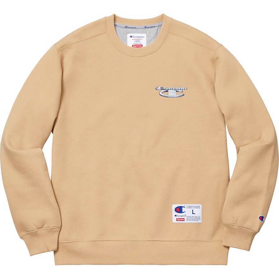 Supreme Supreme Champion 3D Metallic Crewneck (FW18) - Tan - $148