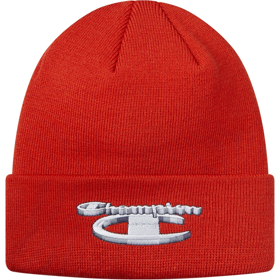 Supreme Supreme Champion 3D Metallic Beanie (FW18) - Brick Red - $36