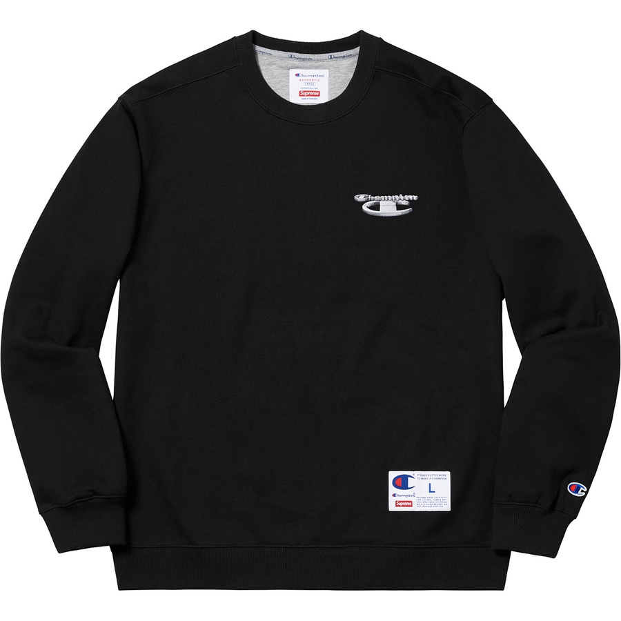 Supreme Supreme Champion 3D Metallic Crewneck (FW18) - Black - $148