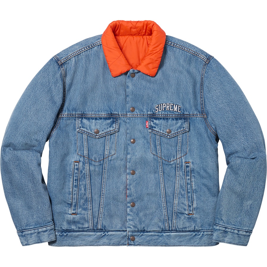 Supreme Supreme Levi's Quilted Reversible Trucker Jacket (FW18) - Blue - $268