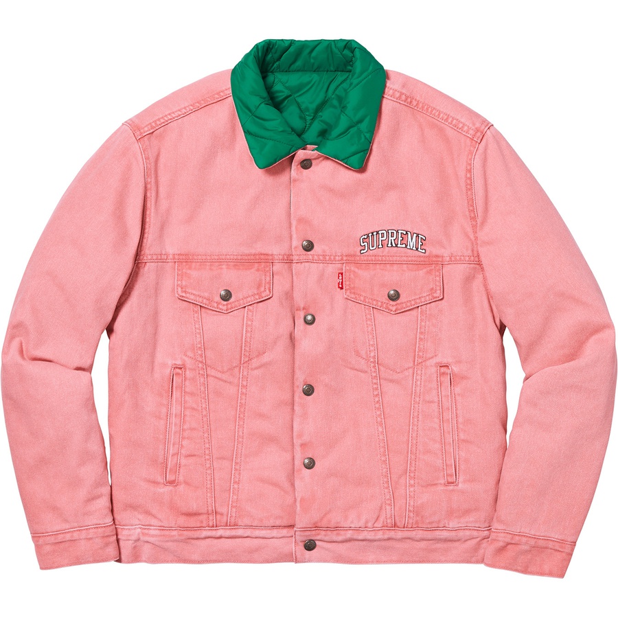 Supreme Supreme Levi's Quilted Reversible Trucker Jacket (FW18) - Pink - $268