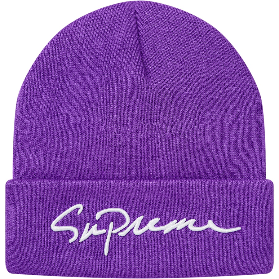 Supreme Classic Script Beanie (FW18) - Purple - $32