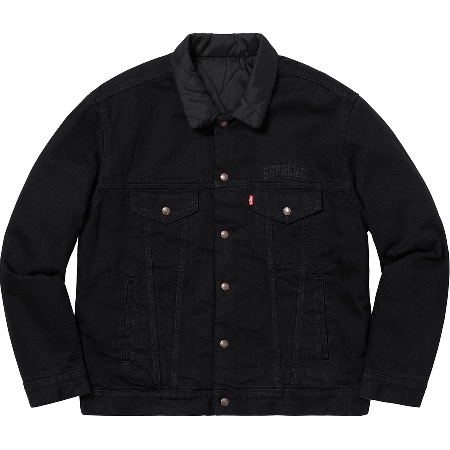 Supreme Supreme Levi's Quilted Reversible Trucker Jacket (FW18) - Black - $268