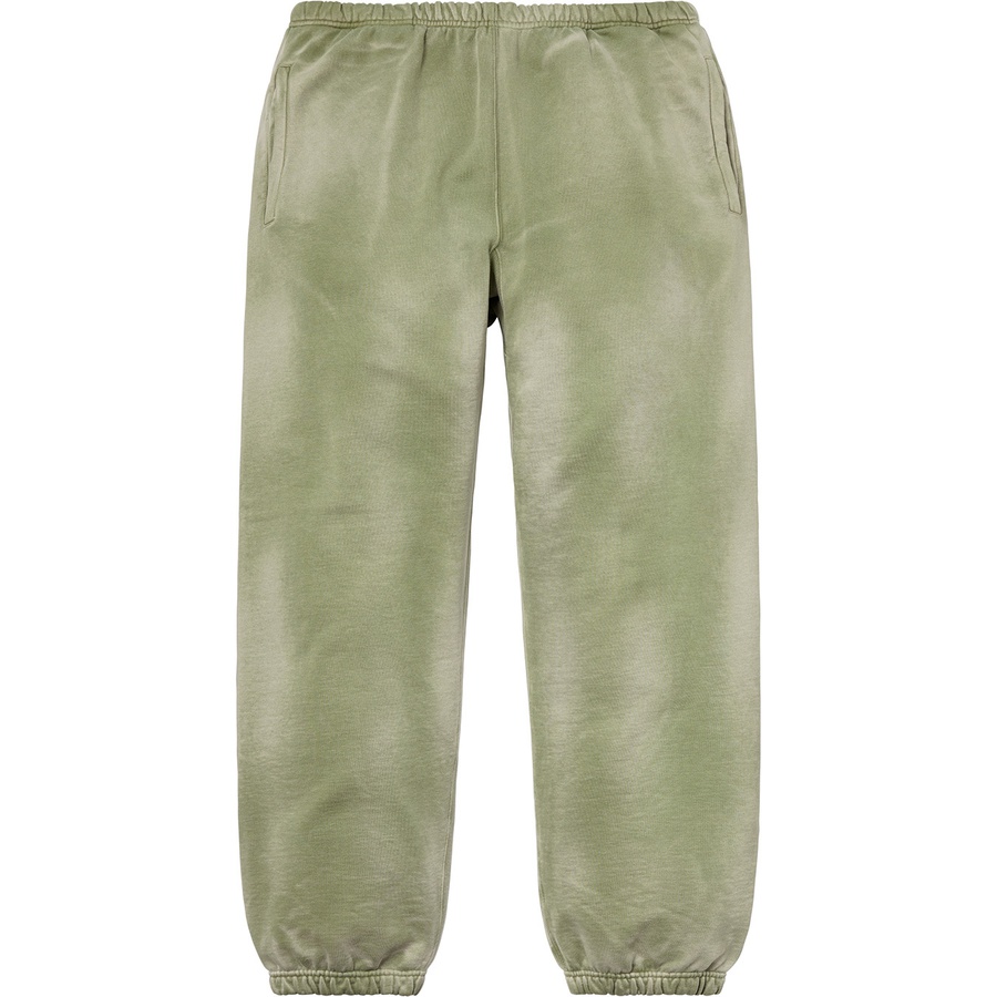 Supreme Bleached Sweatpant (FW18) - Light Olive - $158