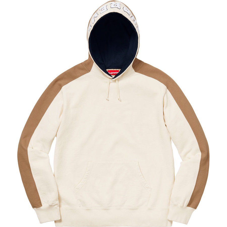 Supreme Paneled Hooded Sweatshirt (FW18) - Natural - $158