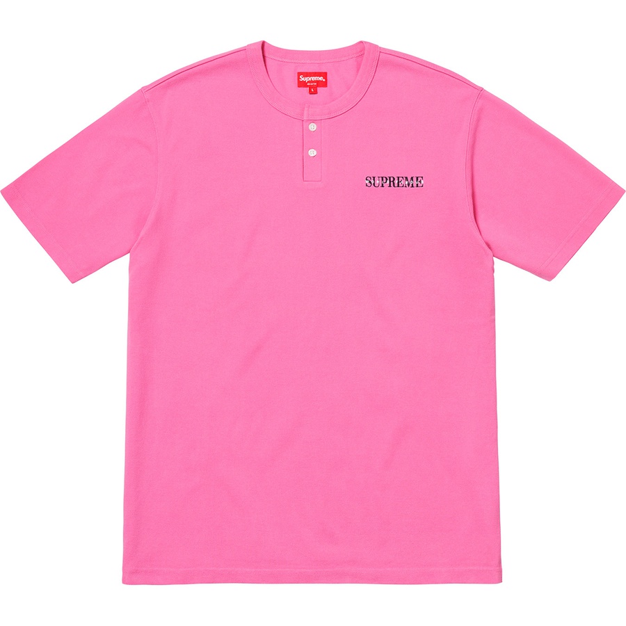 Supreme Pique S S Henley (FW18) - Pink - $88