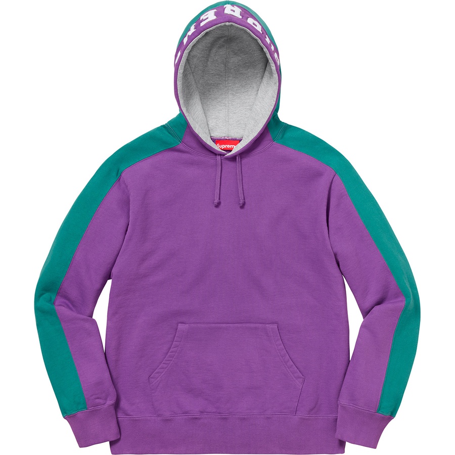 Supreme Paneled Hooded Sweatshirt (FW18) - Violet - $158