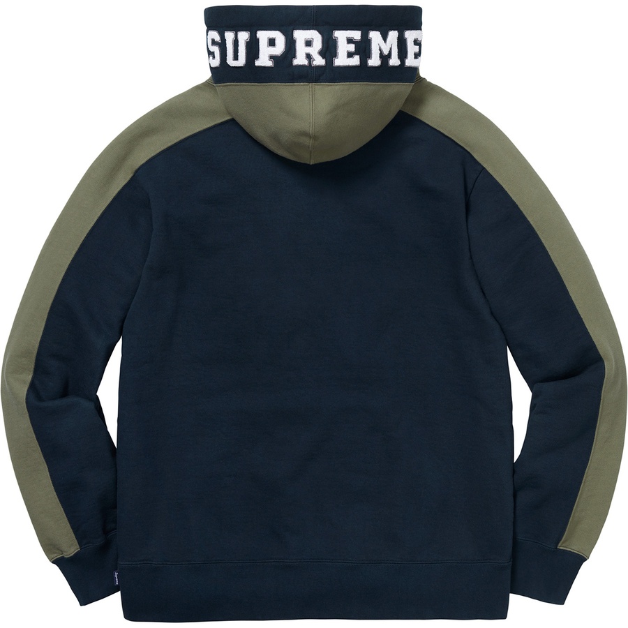 Supreme Paneled Hooded Sweatshirt (FW18) - Navy - $158
