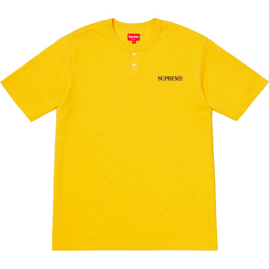 Supreme Pique S S Henley (FW18) - Yellow - $88
