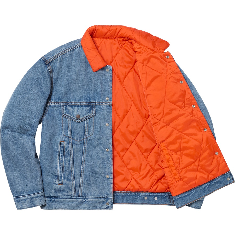 Supreme Supreme Levi's Quilted Reversible Trucker Jacket (FW18) - Blue - $268