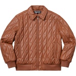 Supreme Quilted Studded Leather Jacket (FW18) - Light Brown