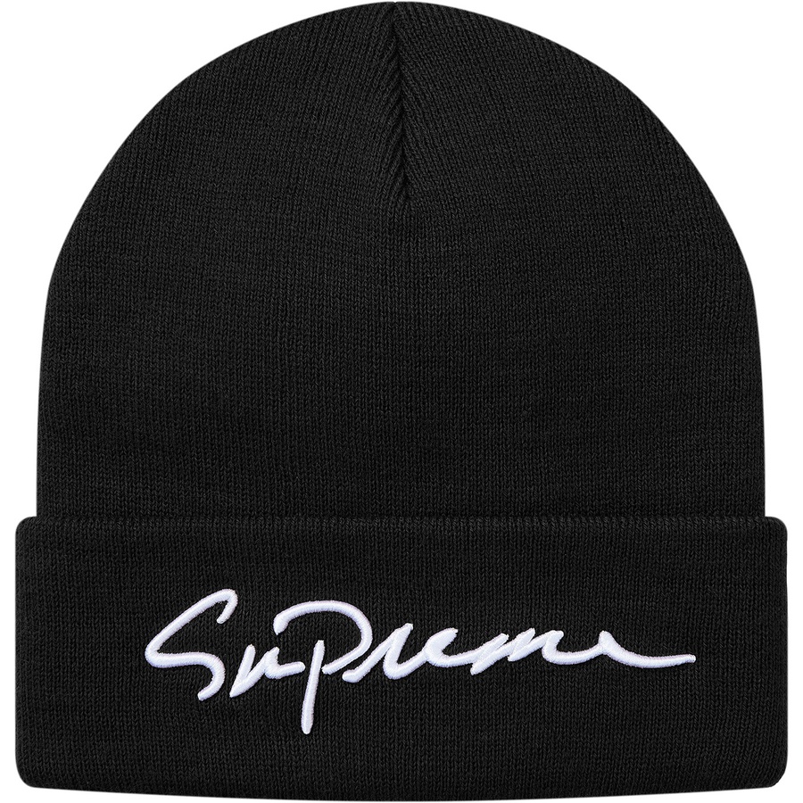 Supreme Classic Script Beanie (FW18) - Black - $32