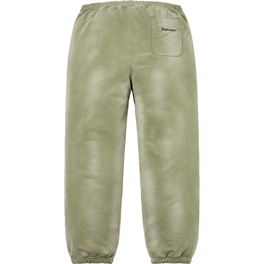 Supreme Bleached Sweatpant (FW18) - Light Olive - $158