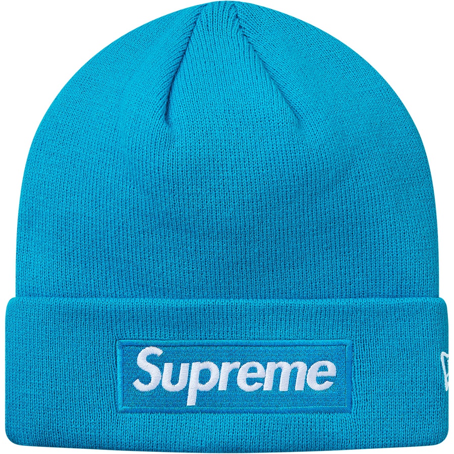 Supreme New Era Box Logo Beanie (FW18) - Bright Royal - $38