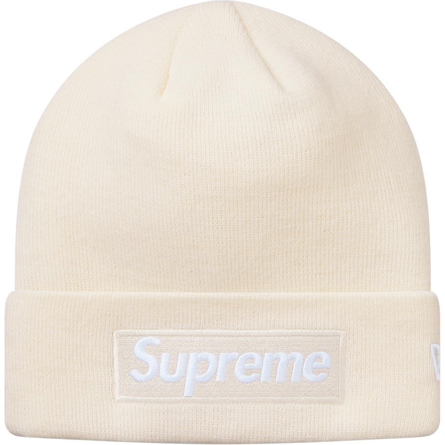 Supreme New Era Box Logo Beanie (FW18) - Natural - $38