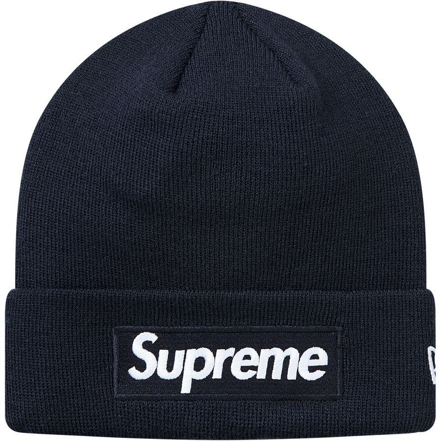 Supreme New Era Box Logo Beanie (FW18) - Navy - $38