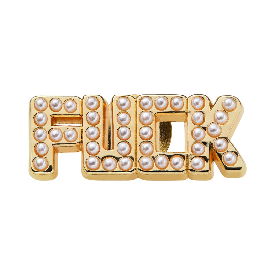 Supreme Fuck Pin (FW18) - Gold - $10