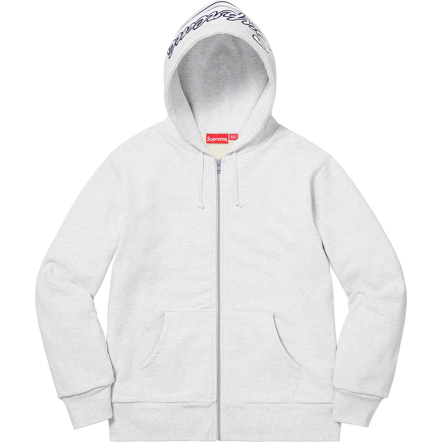 Supreme Thermal Zip Up Sweatshirt (FW18) - Ash Grey - $198