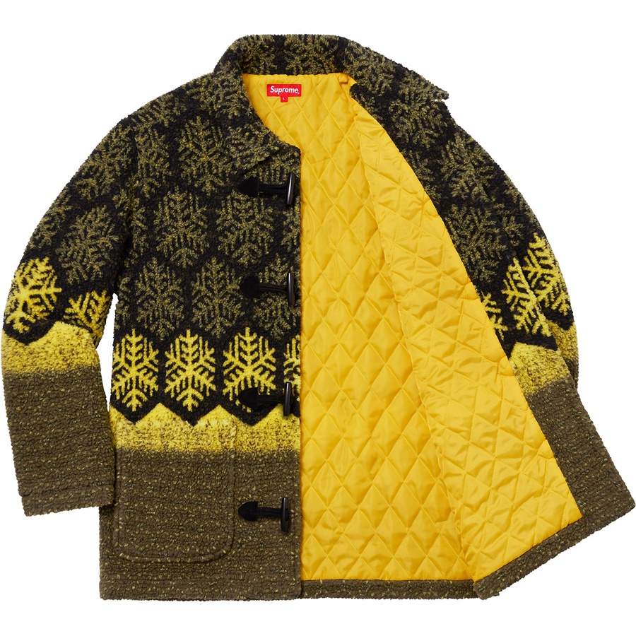 Supreme Snowflake Toggle Fleece Jacket (FW18) - Yellow - $238