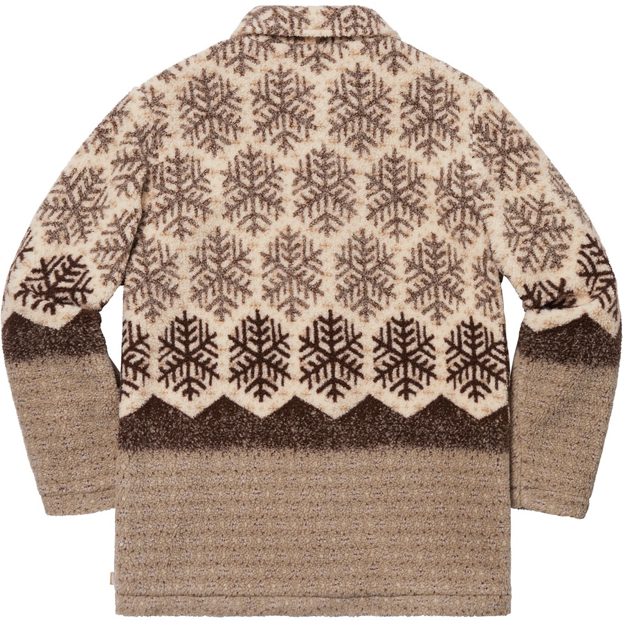 Supreme Snowflake Toggle Fleece Jacket (FW18) - Tan - $238