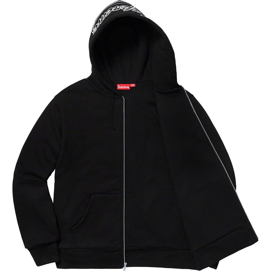Supreme Thermal Zip Up Sweatshirt (FW18) - Black - $198