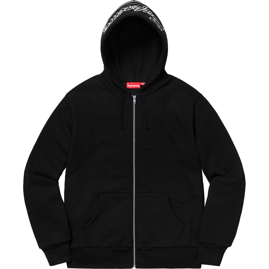 Supreme Thermal Zip Up Sweatshirt (FW18) - Black - $198
