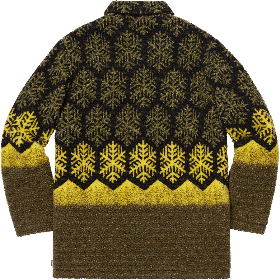 Supreme Snowflake Toggle Fleece Jacket (FW18) - Yellow - $238