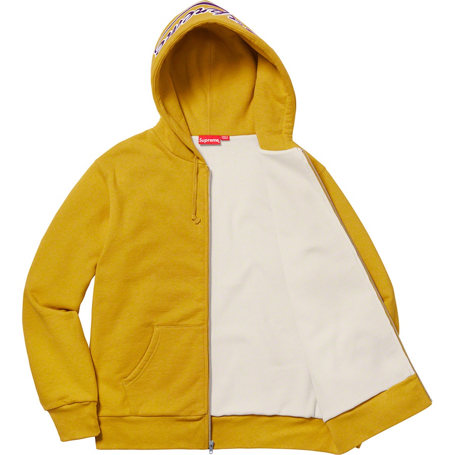 Supreme Thermal Zip Up Sweatshirt (FW18) - Mustard - $198