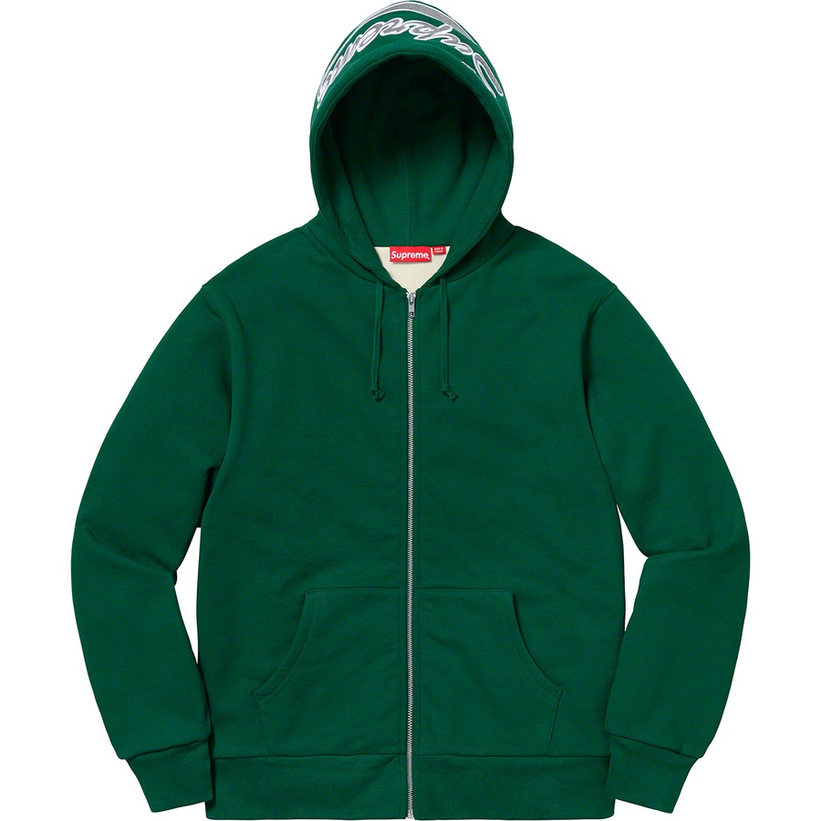 Supreme Thermal Zip Up Sweatshirt (FW18) - Dark Green - $198