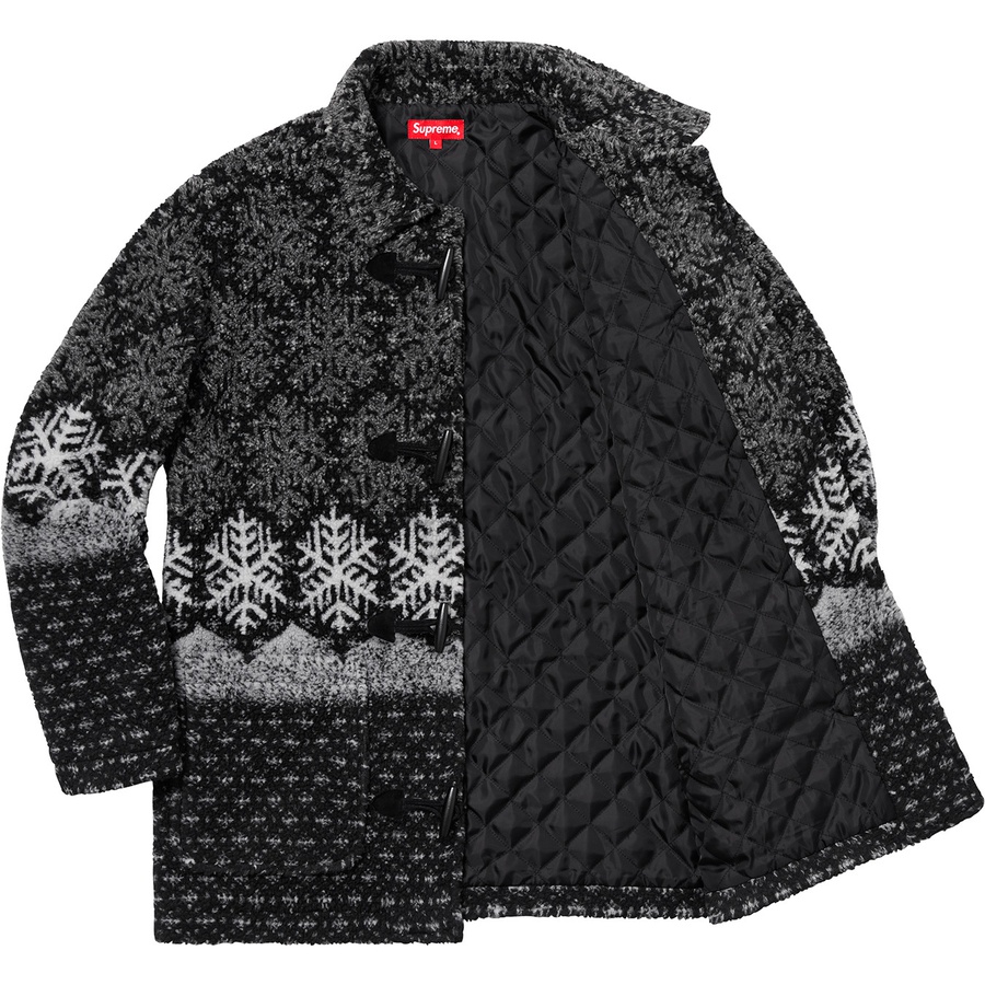 Supreme Snowflake Toggle Fleece Jacket (FW18) - Black - $238