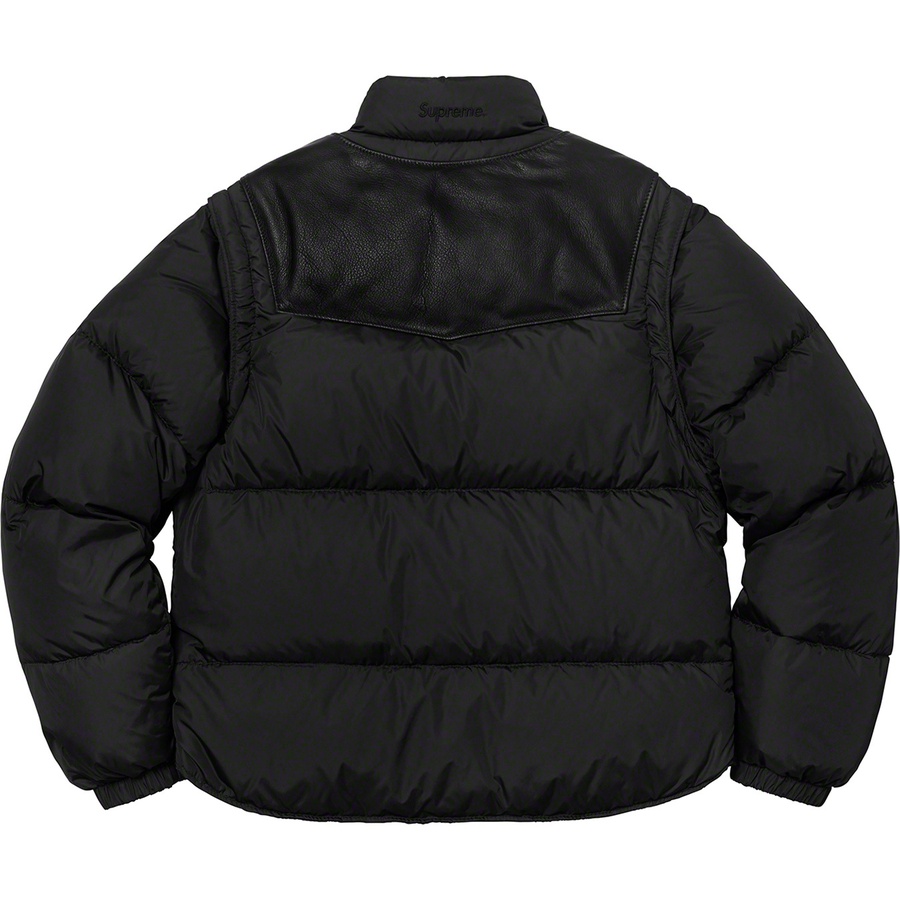 Supreme Supreme Schott Down Leather Vest Puffy Jacket (FW18) - Black - $628