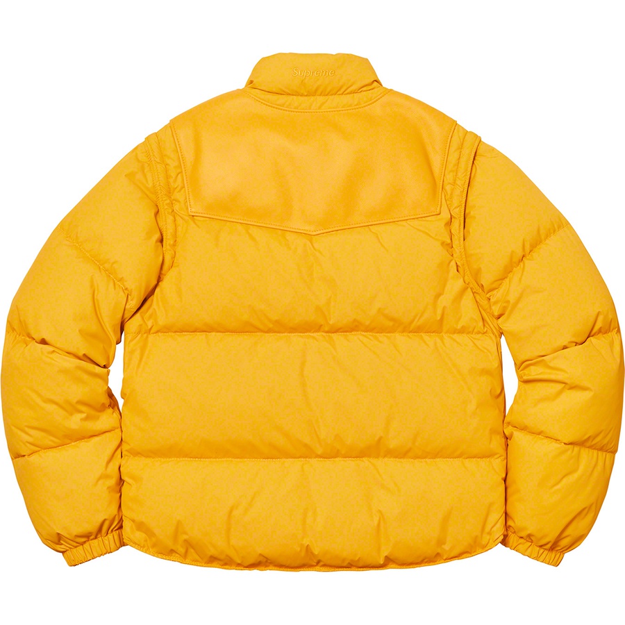 Supreme Supreme Schott Down Leather Vest Puffy Jacket (FW18) - Yellow - $628
