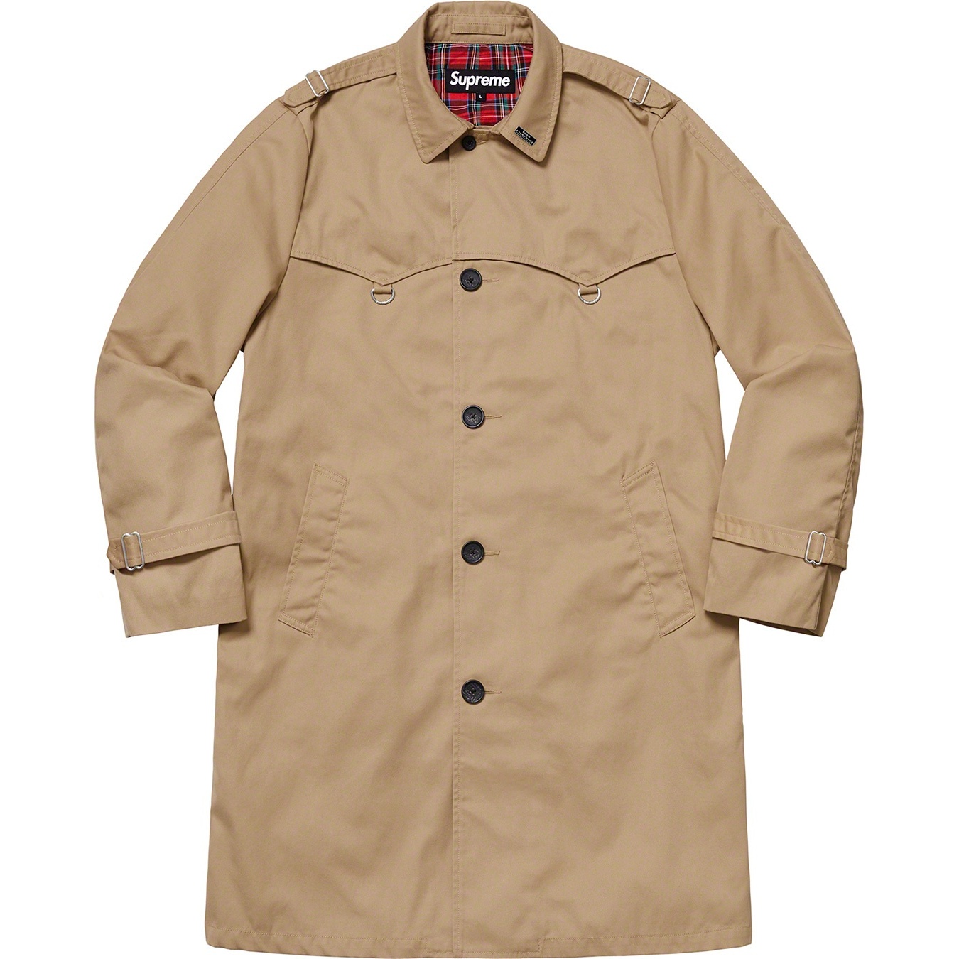 Supreme D-Ring Trench Coat (SS19) - Tan - $328