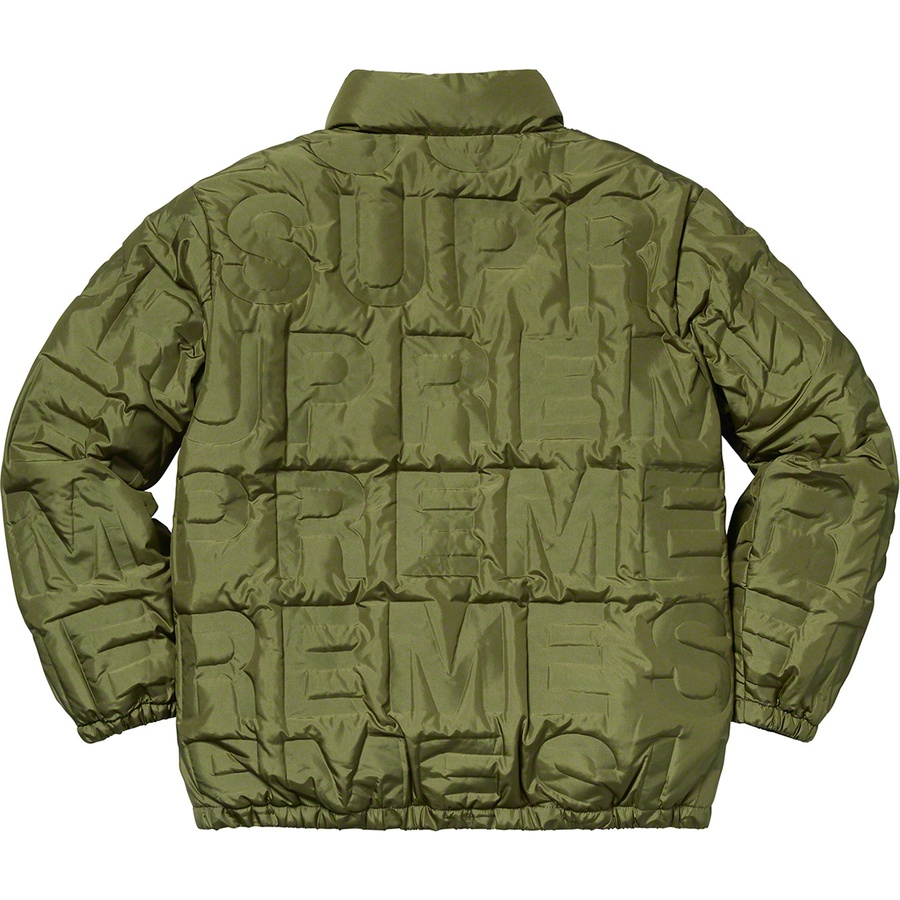Supreme Bonded Logo Puffy Jacket (SS19) - Olive - $348