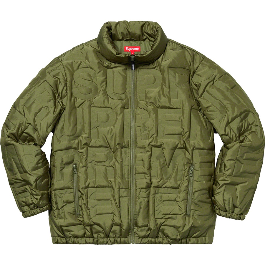 Supreme Bonded Logo Puffy Jacket (SS19) - Olive - $348