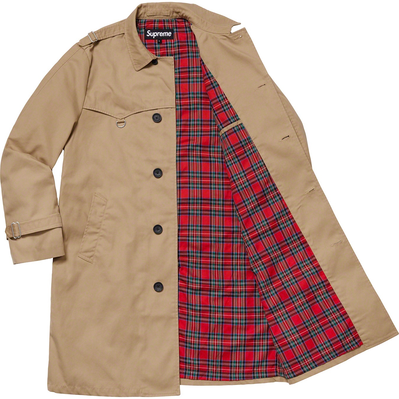 Supreme D-Ring Trench Coat (SS19) - Tan - $328