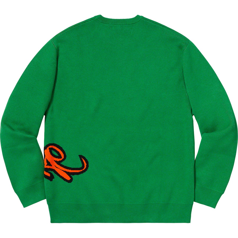Supreme Tag Logo Sweater (SS19) - Green - $148