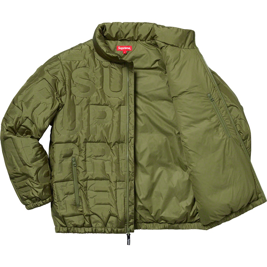 Supreme Bonded Logo Puffy Jacket (SS19) - Olive - $348