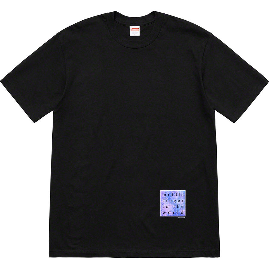 Supreme Middle Finger To The World Tee (SS19) - Black - $38