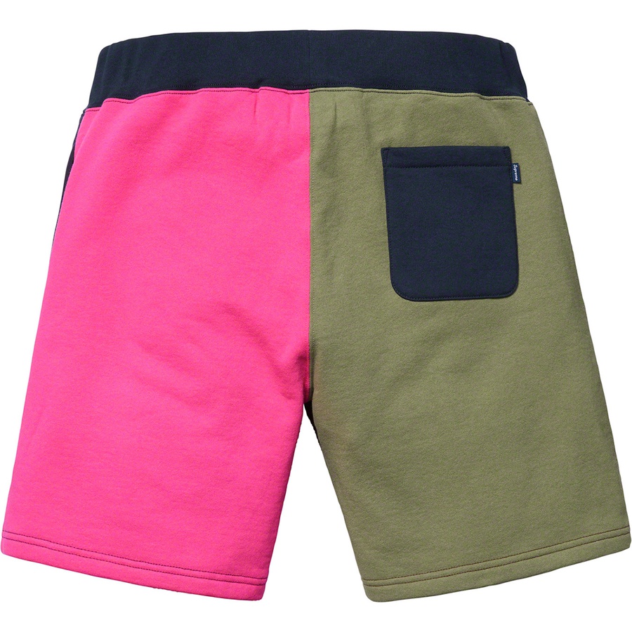 Supreme S Logo Colorblocked Sweatshort (SS19) - Navy - $128