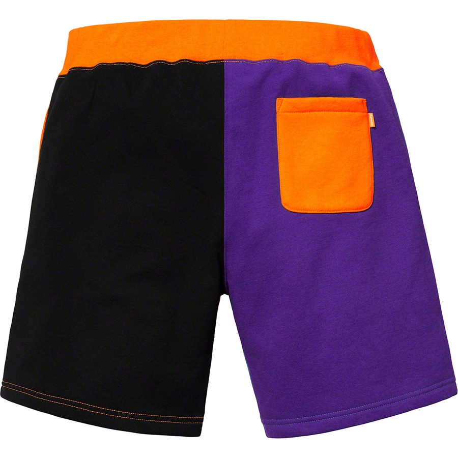 Supreme S Logo Colorblocked Sweatshort (SS19) - Orange - $128